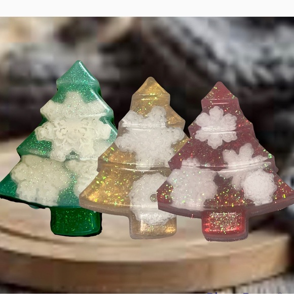 Christmas Tree Soap, Artisian Holiday, Wonderland Party, Christmas Bath Decor - Picture 7 of 14